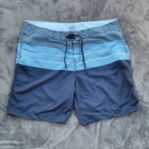 Old Navy Blue Striped Swim Trunks Mens XXL